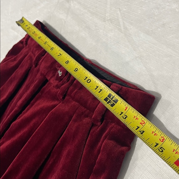The Kooples Women's Velvet Carrot Pants Burgundy color size 34 France US size 2 - Picture 12 of 16